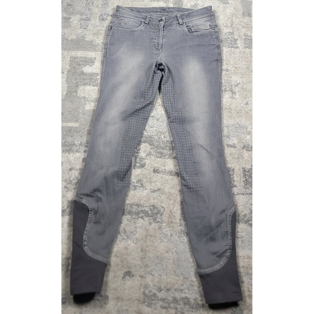 Schockemohle Sports Women's Charcoal Gray Equestrian Horse Riding Pants 29x28